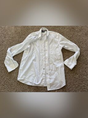 Tommy Hilfiger White Wrinkle Free Regular Fit Dress Shirt Men’s 16 34/35